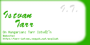 istvan tarr business card